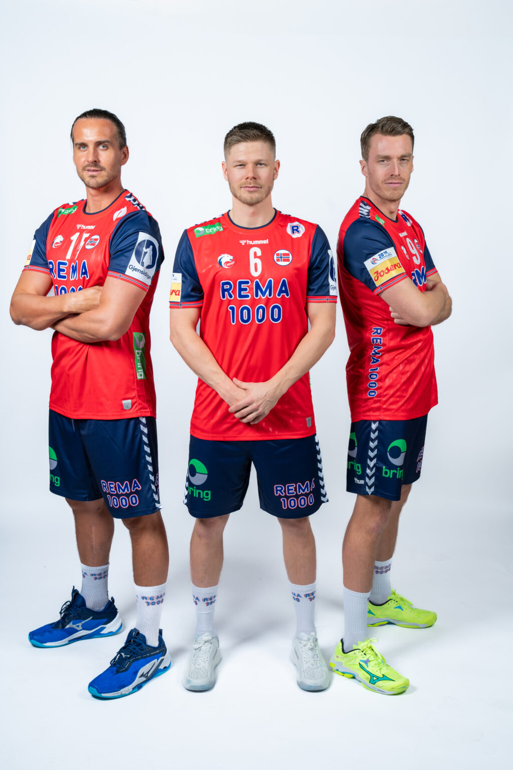 Spillere fra herrelandslaget i håndball