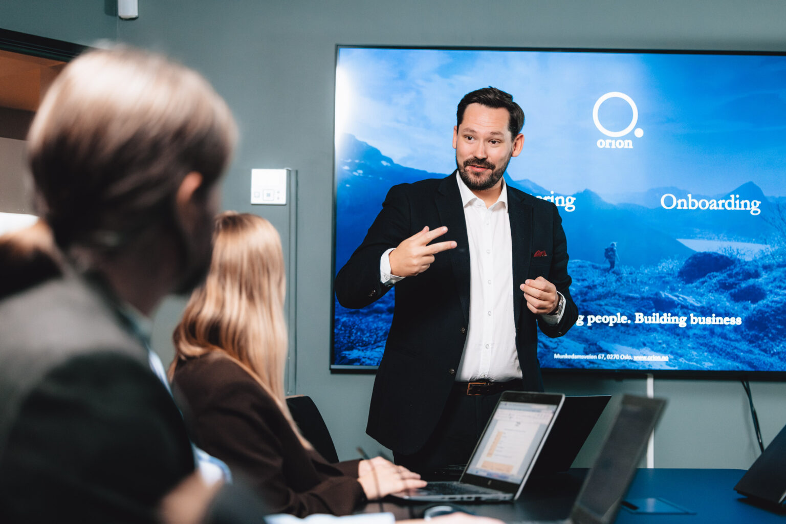Presentasjon hos Orion