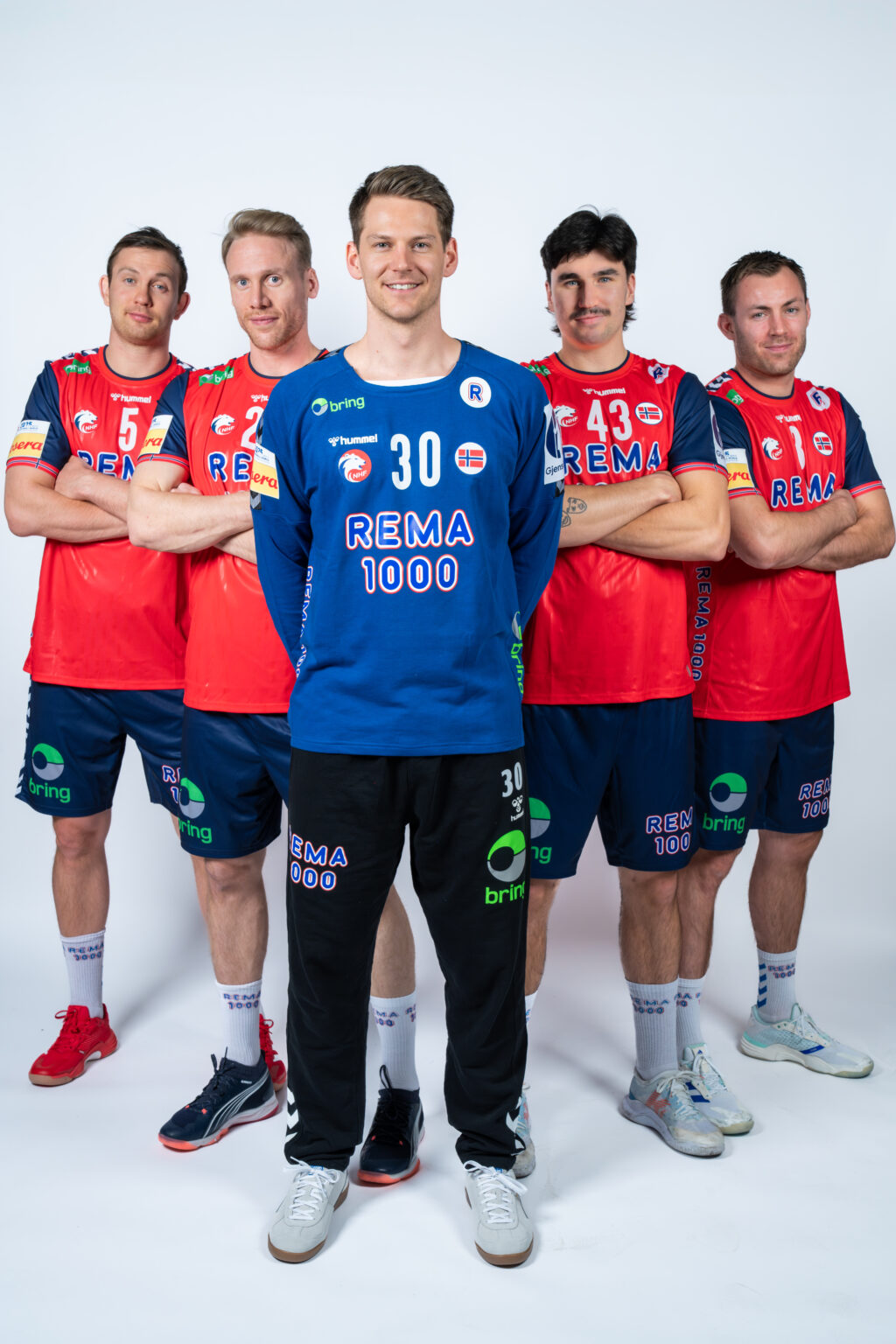 Spillere fra herrelandslaget i håndball
