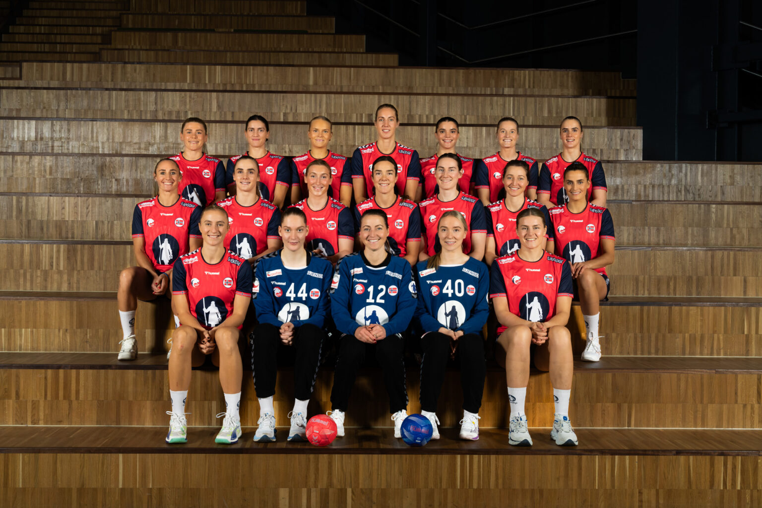Lagbilde av et av håndballandslagene
