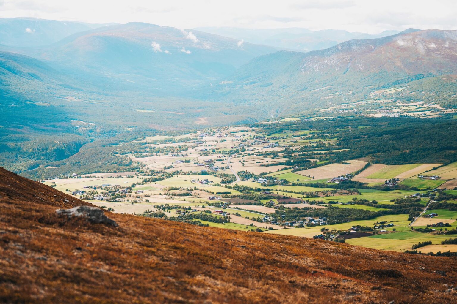 Utsikt over Oppdal fra løypa